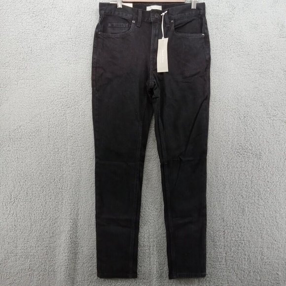 Everlane Jeans Mens 30x32 Black Slim‎ Fit Dark Wash Straight Leg Mid Rise - Picture 1 of 14